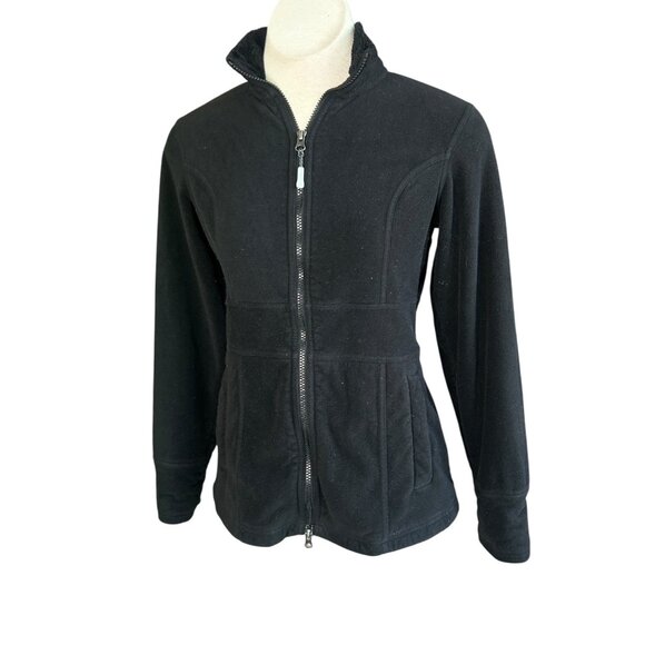 Eddie Bauer Black Sherpa Fleece Full Zip Jacket Size S - Picture 9 of 10